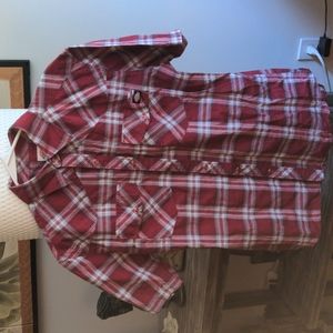 Red Pearl Snap Workshirt
